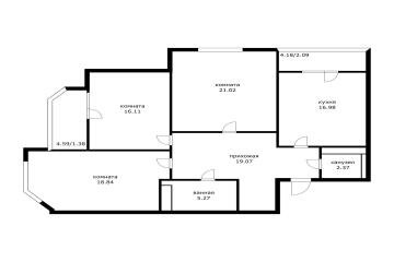 Фото №2: 3-комнатная квартира 100 м² - Краснодар, мкр. Фестивальный, ул. Гаражная, 71