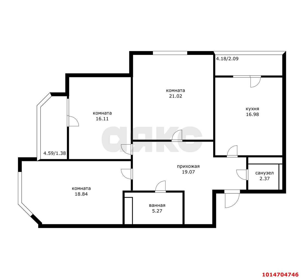 Фото №2: 3-комнатная квартира 100 м² - Краснодар, Фестивальный, ул. Гаражная, 71