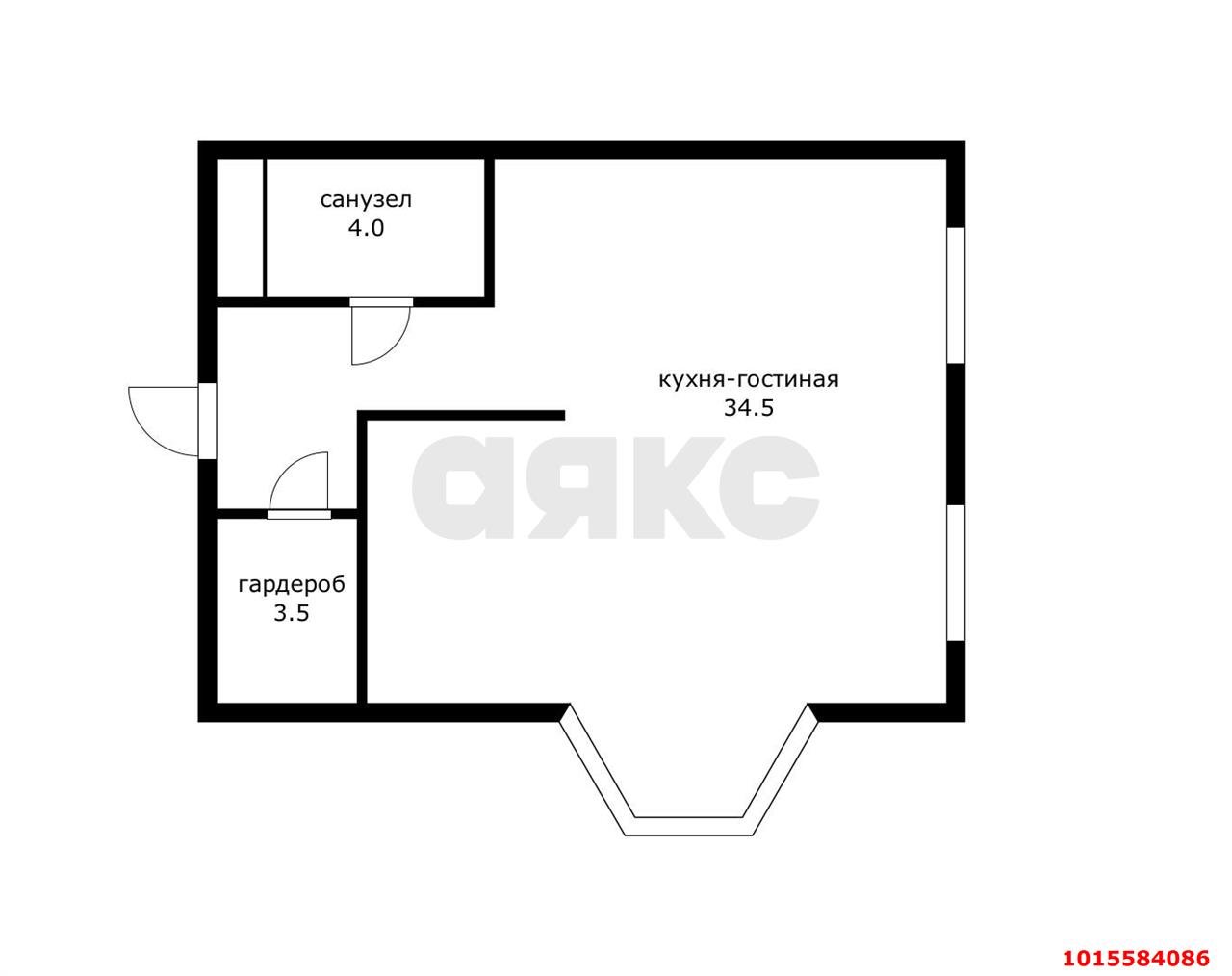Фото №11: 1-комнатная квартира 45 м² - Краснодар, Завод Измерительных Приборов, ул. Зиповская, 34к1