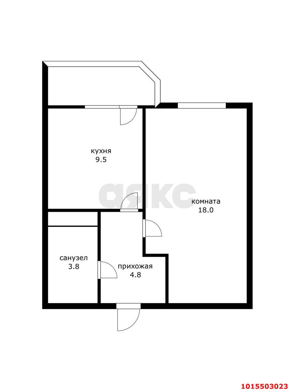Фото №7: 1-комнатная квартира 36 м² - Краснодар, Завод Измерительных Приборов, ул. Зиповская, 46