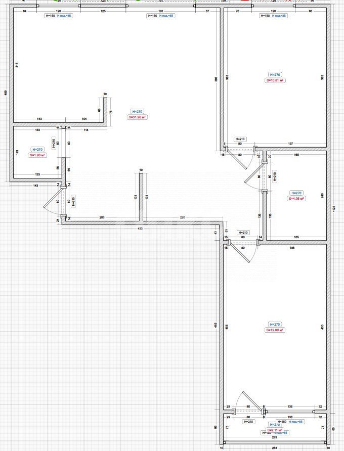 Фото №19: 2-комнатная квартира 67 м² - Тула, Пролетарский территориальный округ, ул. Марата, 35В