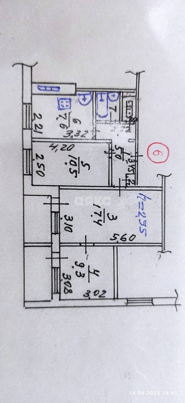 Фото №9: 3-комнатная квартира 56 м² - Мариуполь, 21-й, пр-кт Строителей, 166