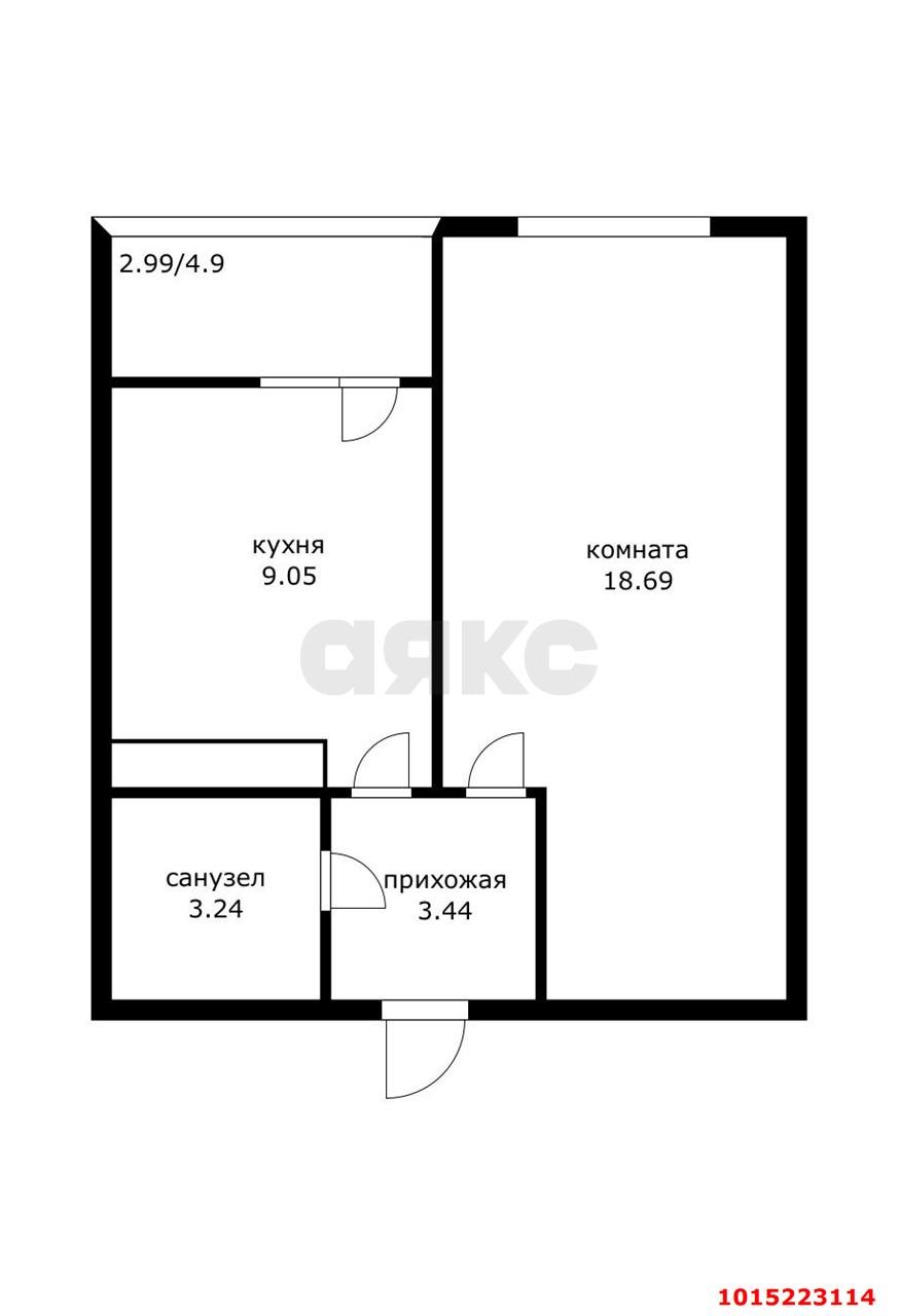 Фото №6: 1-комнатная квартира 36 м² - Краснодар, Славянский, ул. Заполярная, 39к6