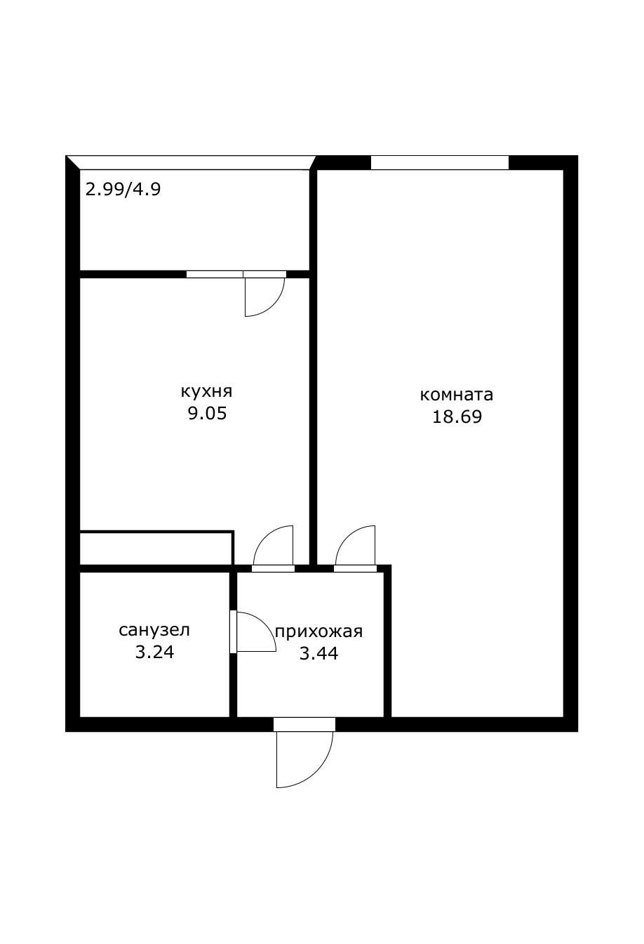 Фото №6: 1-комнатная квартира 36 м² - Краснодар, Прикубанский внутригородской округ, жилой комплекс Славянка, мкр. Славянский, ул. Заполярная, 39к6