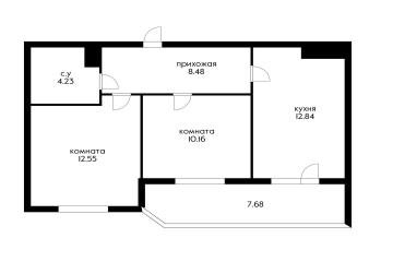 Фото №5: 2-комнатная квартира 55 м² - Краснодар, мкр. Славянский, ул. Красных Партизан, 1/4к20