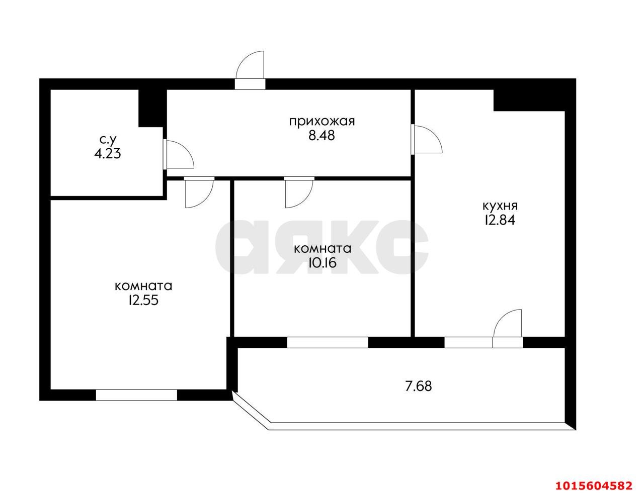 Фото №5: 2-комнатная квартира 55 м² - Краснодар, Славянский, ул. Красных Партизан, 1/4к20