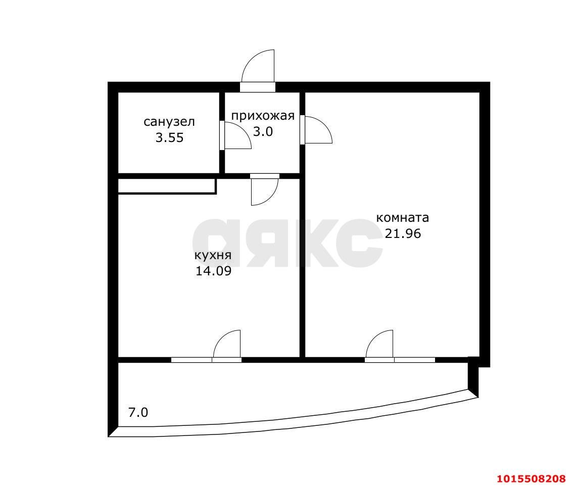 Фото №10: 1-комнатная квартира 42 м² - Краснодар, Черёмушки, ул. Обрывная, 22/1