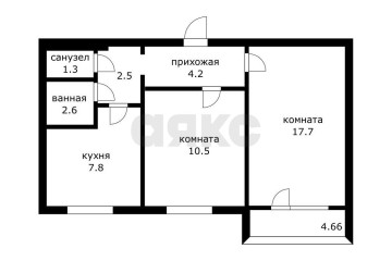 Фото №1: 2-комнатная квартира 46 м² - Краснодар, мкр. Юбилейный, ул. Думенко, 14
