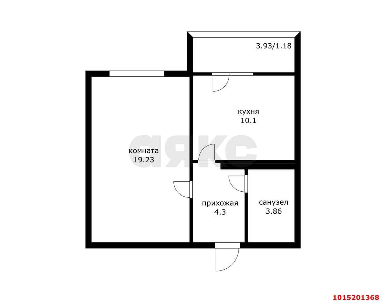 Фото №11: 1-комнатная квартира 37 м² - Краснодар, Почтовый, ул. имени Валерия Гассия, 17