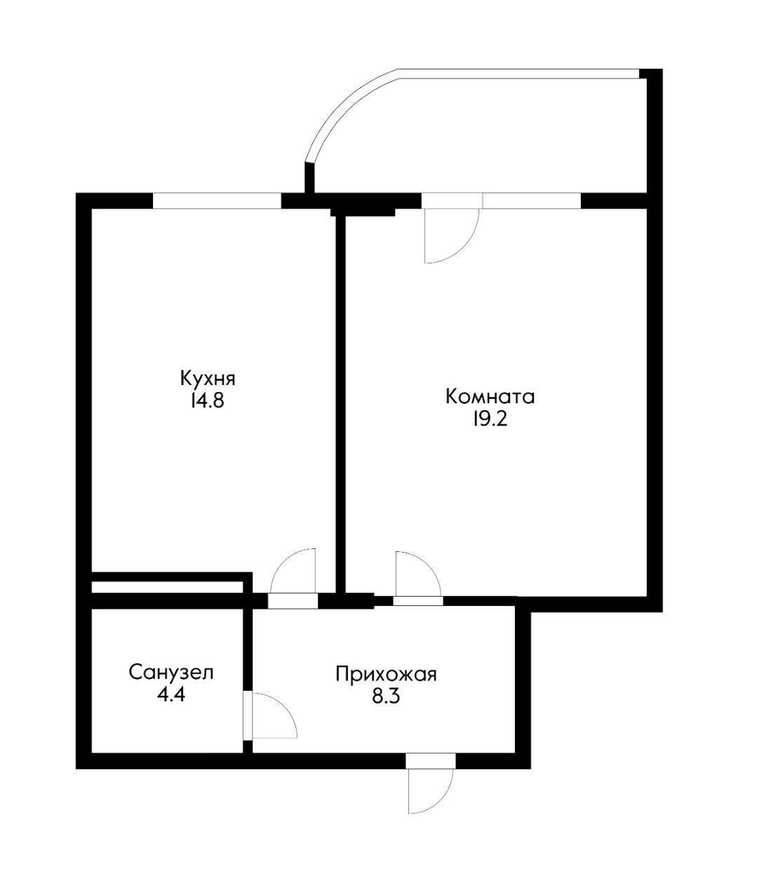 Фото №7: 1-комнатная квартира 47 м² - Краснодар, ЖК Валентина, Прикубанский внутригородской округ, жилой комплекс Валентина, мкр. 9-й километр, ул. Циолковского, 9
