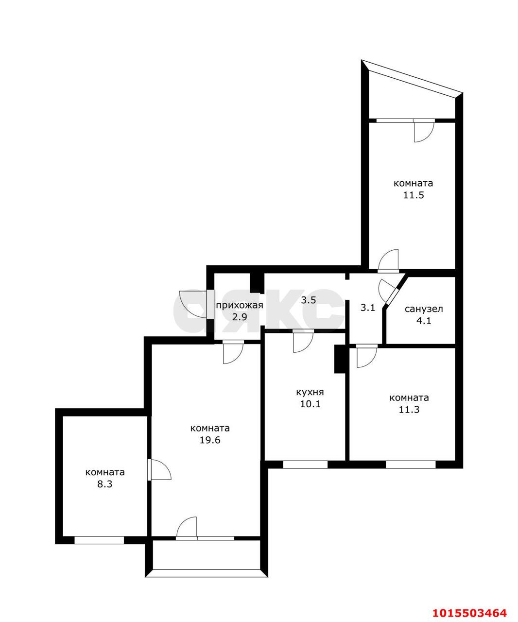 Фото №20: 4-комнатная квартира 74 м² - Краснодар, Гидростроителей, ул. Дмитрия Благоева, 15