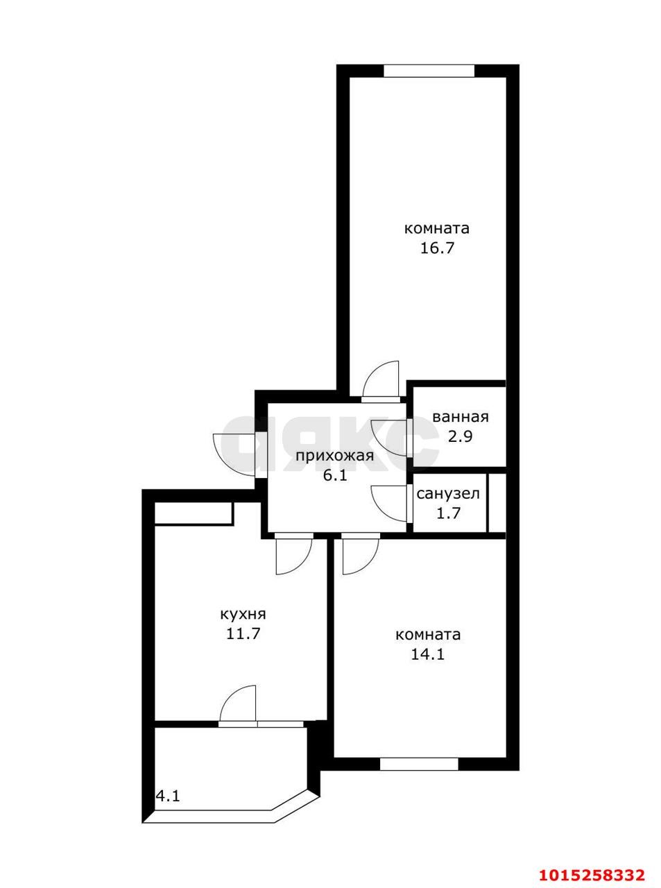 Фото №20: 2-комнатная квартира 57 м² - Краснодар, Достояние, ул. Конгрессная, 29