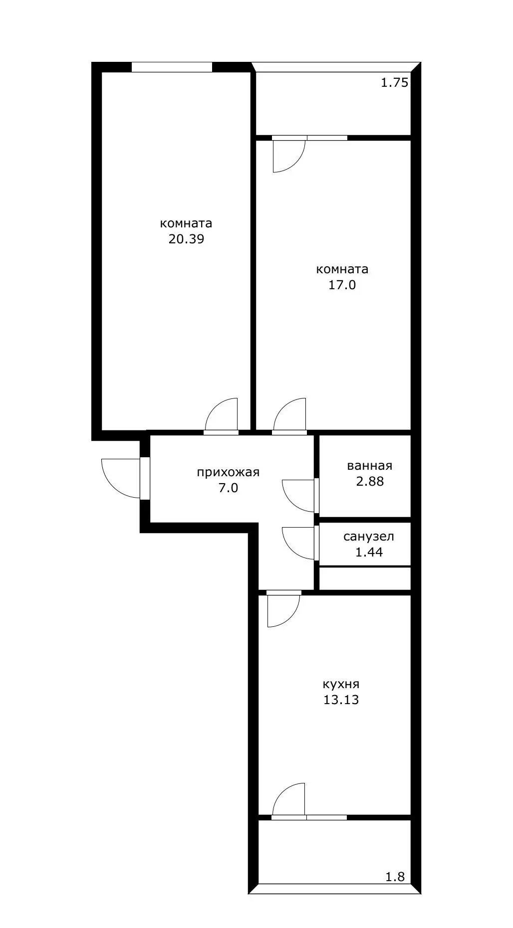 Фото №7: 2-комнатная квартира 67 м² - Краснодар, ЖК Славянка, Прикубанский внутригородской округ, жилой комплекс Славянка, мкр. Славянский, ул. Заполярная, 39к8