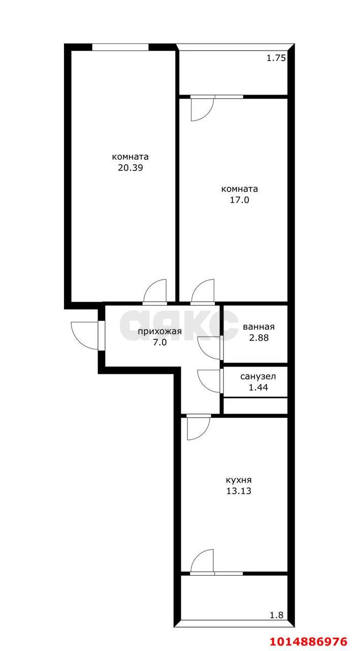 Фото №7: 2-комнатная квартира 67 м² - Краснодар, Славянский, ул. Заполярная, 39к8
