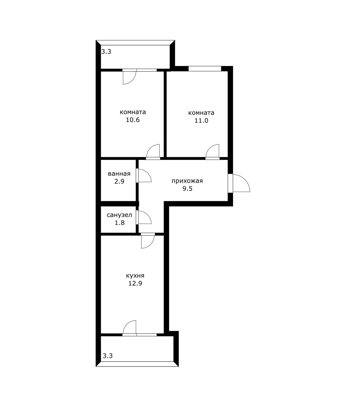 Фото №18: 2-комнатная квартира 51 м² - Новая Адыгея, мкр. жилой комплекс Дарград, ул. Тургеневское шоссе, 33/2к27