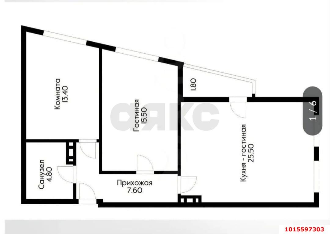 Фото №20: 2-комнатная квартира 67 м² - Краснодар, жилой комплекс Сказка Град, ул. имени В.Н. Мачуги, 166