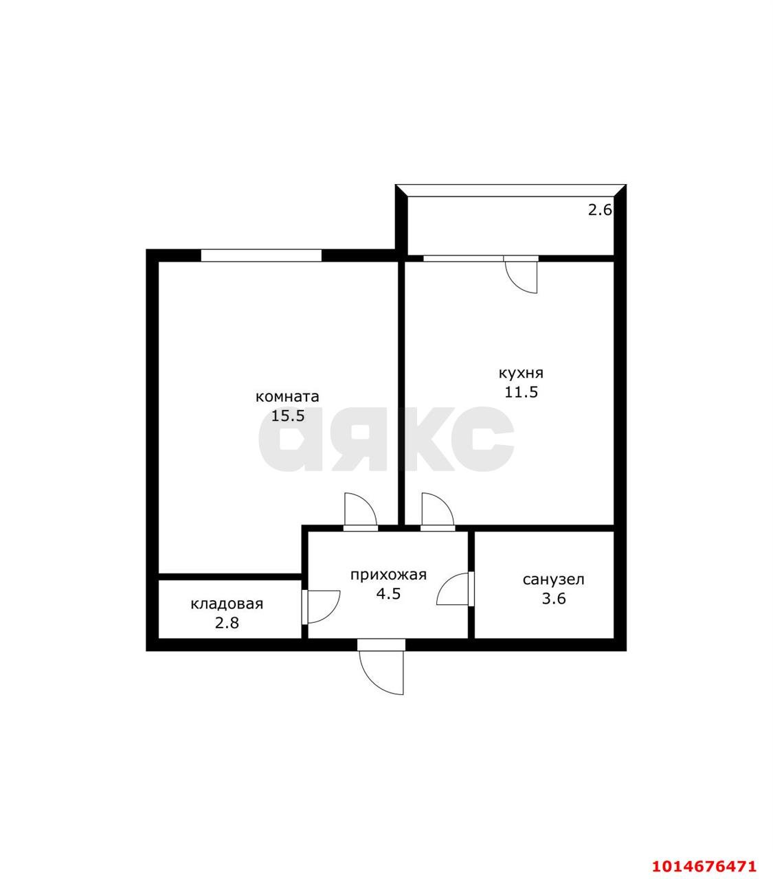 Фото №14: 1-комнатная квартира 41 м² - Краснодар, жилой комплекс Отражение, ул. Конгрессная, 41к1