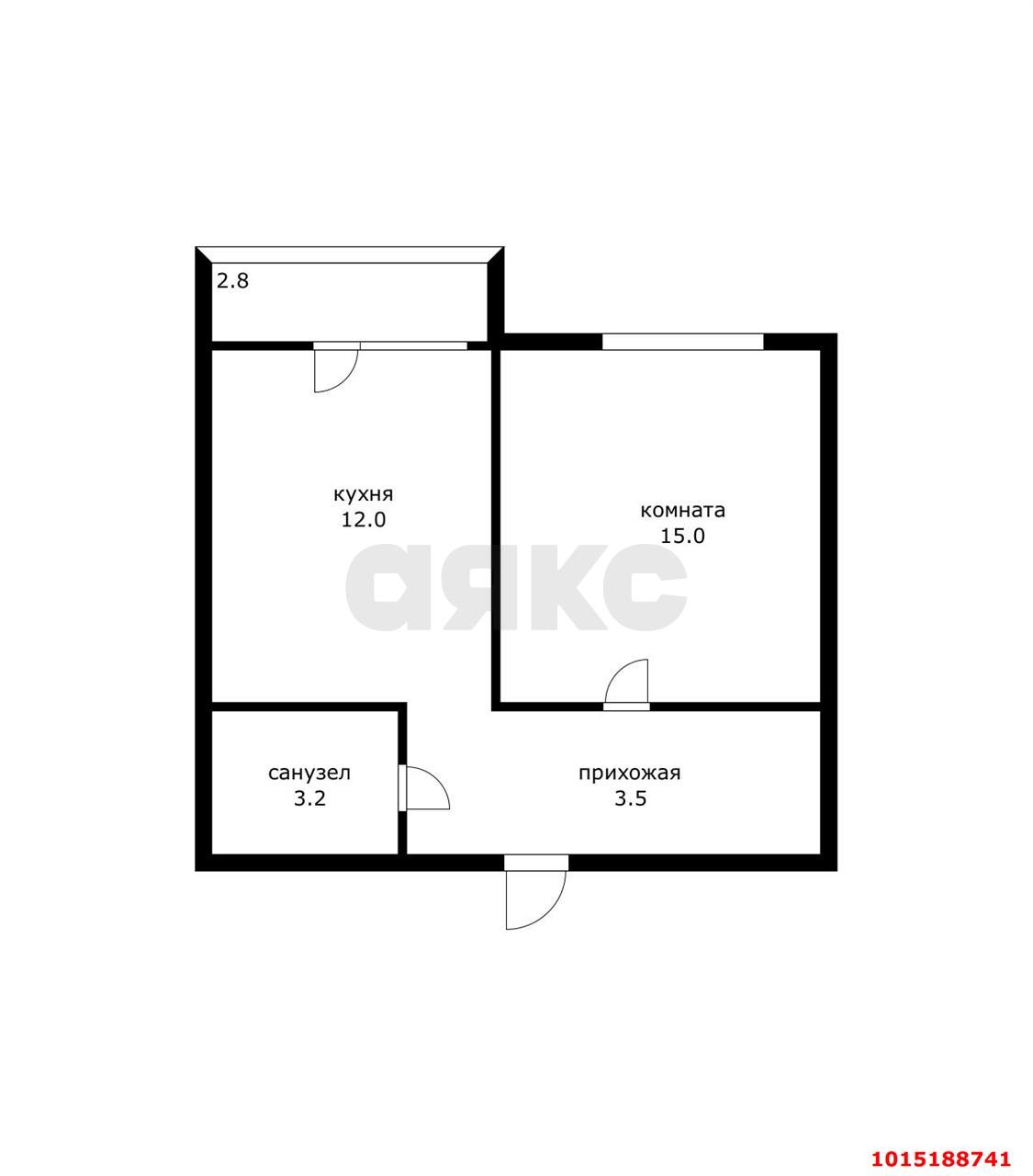 Фото №11: 1-комнатная квартира 36 м² - Краснодар, жилой комплекс Новые Сезоны, ул. Скандинавская, 1к10