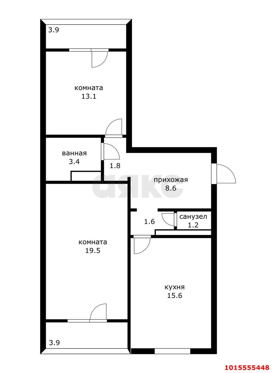 Фото №14: 2-комнатная квартира 73 м² - Краснодар, Московский, ул. им. Артюшкова В.Д., 1