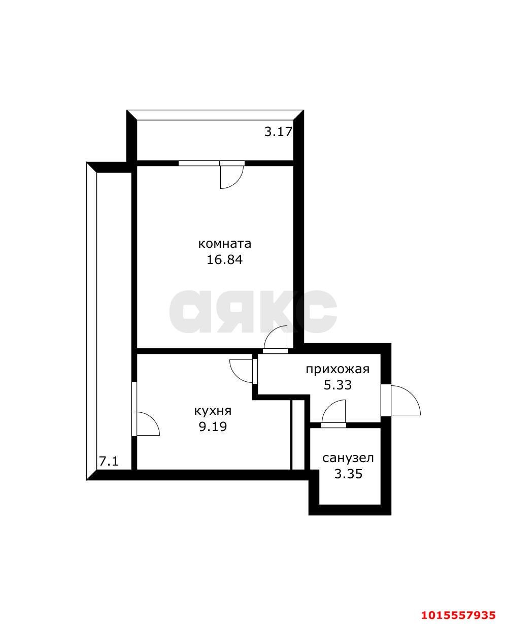 Фото №10: 1-комнатная квартира 45 м² - Краснодар, жилой комплекс Рекорд, ул. Новороссийская, 90/2к2