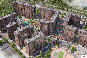 Фото №1: 1-комнатная квартира 45 м² - Краснодар, мкр. жилой комплекс Рекорд, ул. Новороссийская, 90/2к2