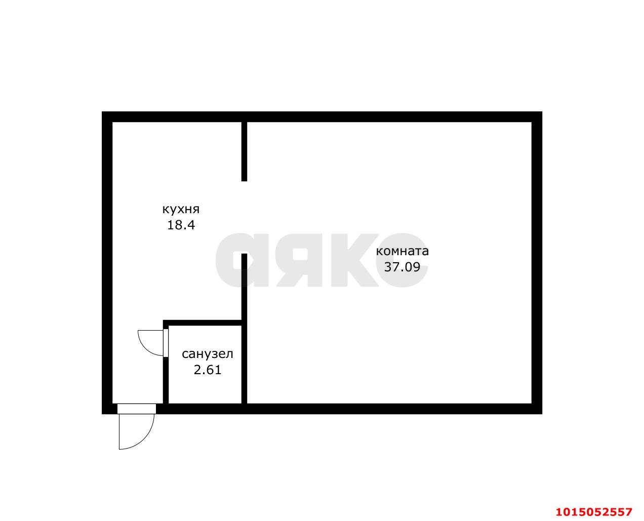 Фото №2: 1-комнатная квартира 55 м² - Российский, Прикубанский внутригородской округ, ул. Шевкунова, 19
