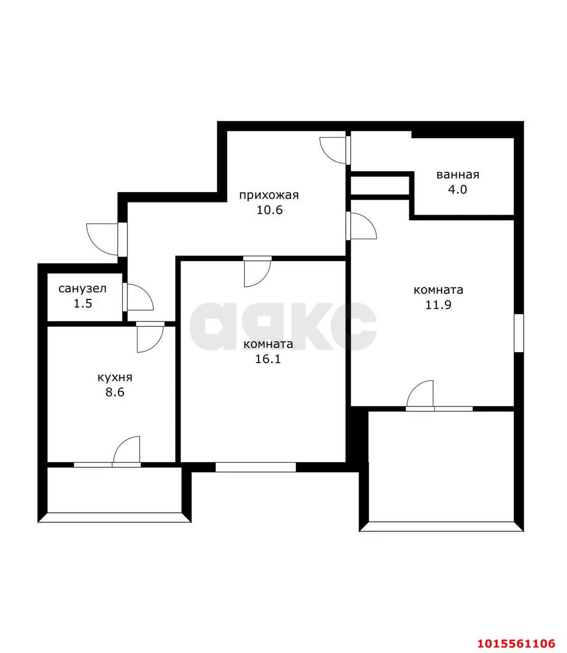 Фото №20: 2-комнатная квартира 61 м² - Краснодар, Табачная Фабрика, ул. Дербентская, 18/1