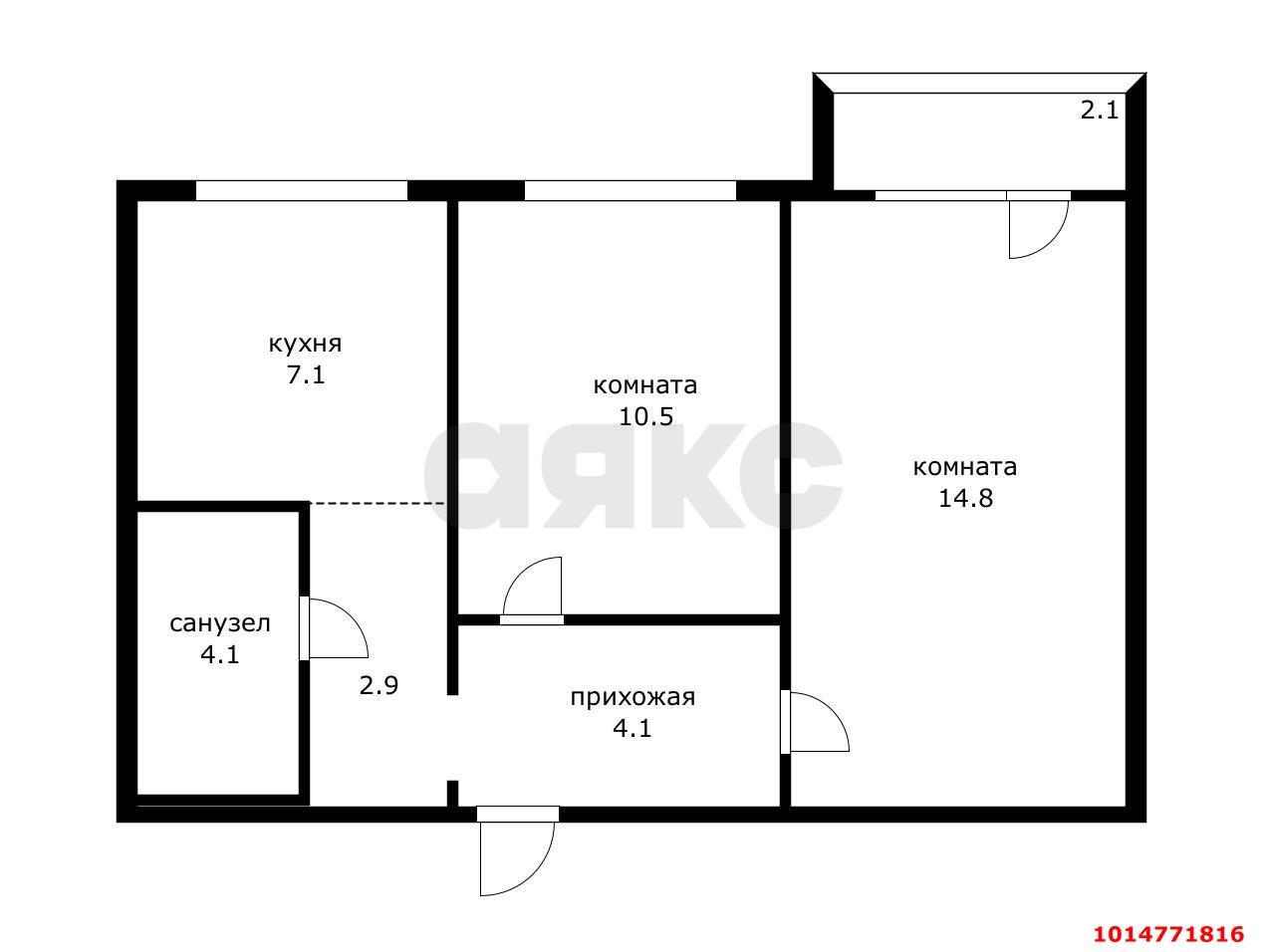 Фото №10: 2-комнатная квартира 45 м² - Краснодар, Гидростроителей, ул. имени Игнатова, 3