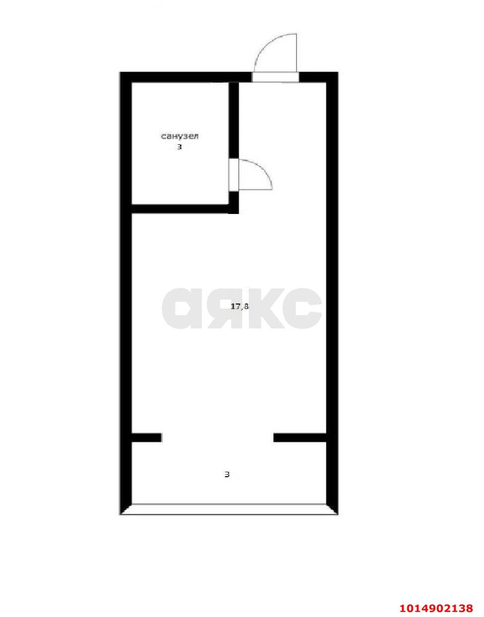 Фото №7: Студия 20 м² - Российский, Прикубанский внутригородской округ, ул. Тверская, 15