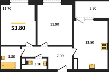 Фото №1: 2-комнатная квартира 53 м² - Краснодар, мкр. Прикубанский внутригородской округ, 