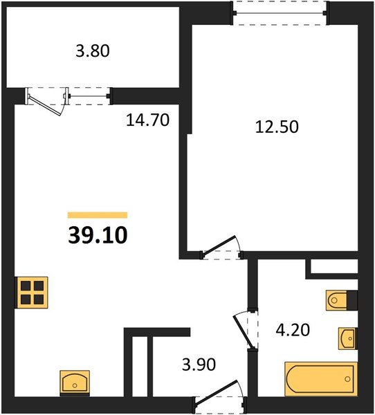 Фото №1: 1-комнатная квартира 39 м² - Краснодар, мкр. Прикубанский внутригородской округ