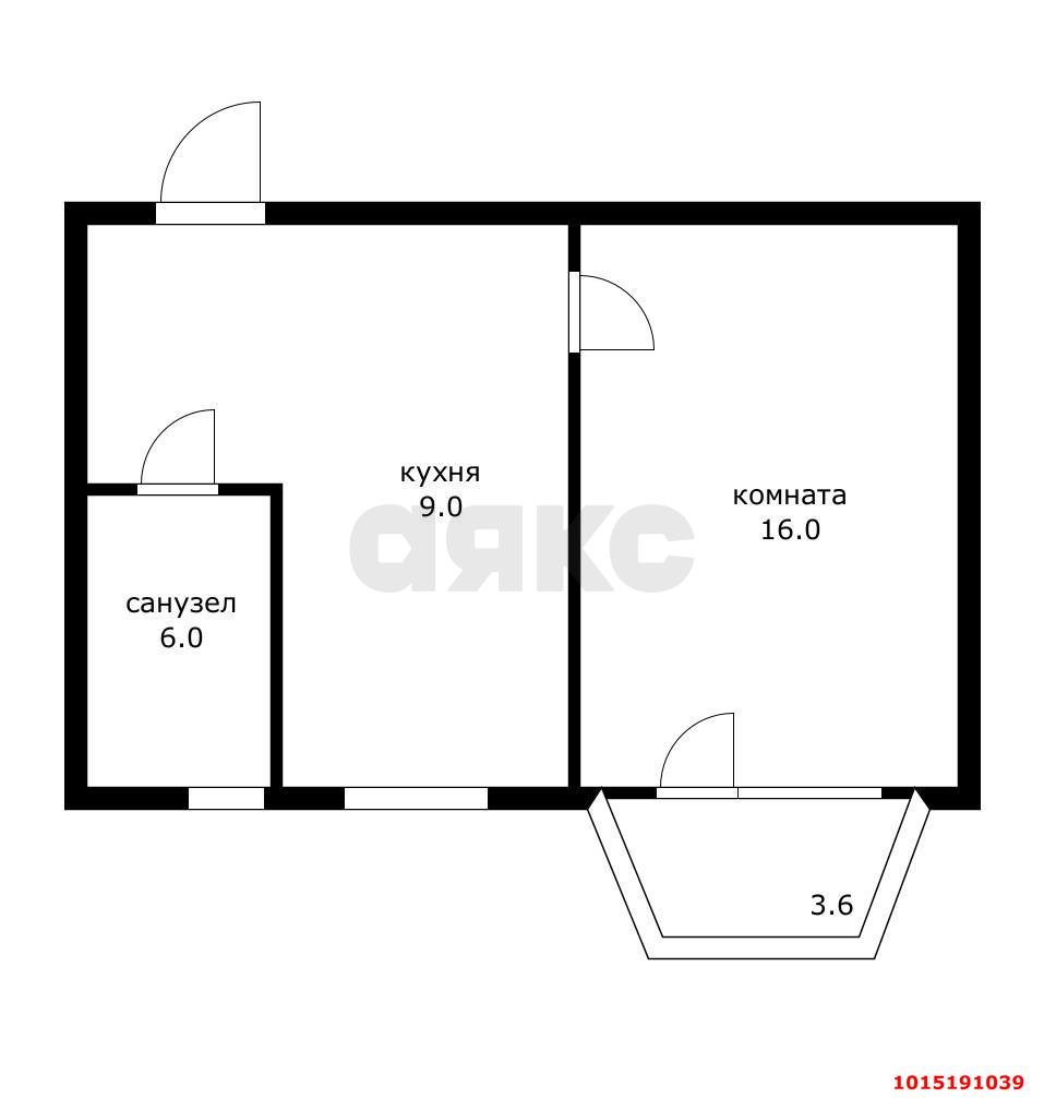 Фото №7: 1-комнатная квартира 42 м² - Новая Адыгея, жилой комплекс Тургеневский, ул. Тургеневское шоссе, 3А/12