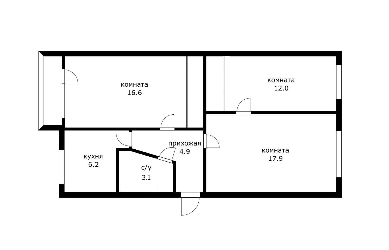 Фото №11: 3-комнатная квартира 62 м² - Краснодар, Прикубанский внутригородской округ, мкр. Славянский, ул. имени Толбухина, 89