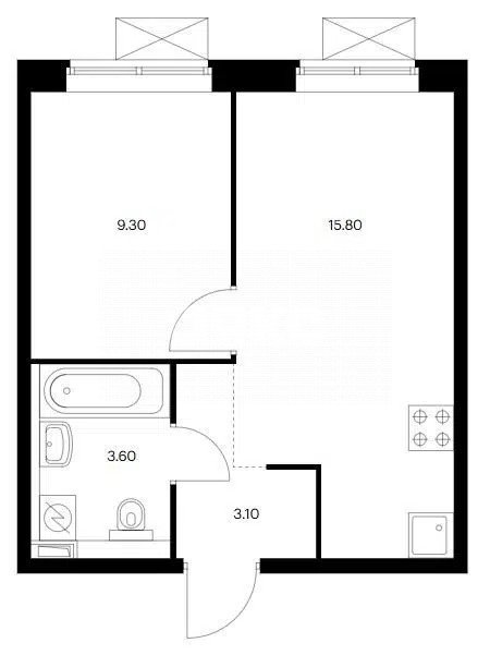 Фото №14: 1-комнатная квартира 31 м² - Москва, ЖК Люблинский Парк, ул. Иловайская, 2