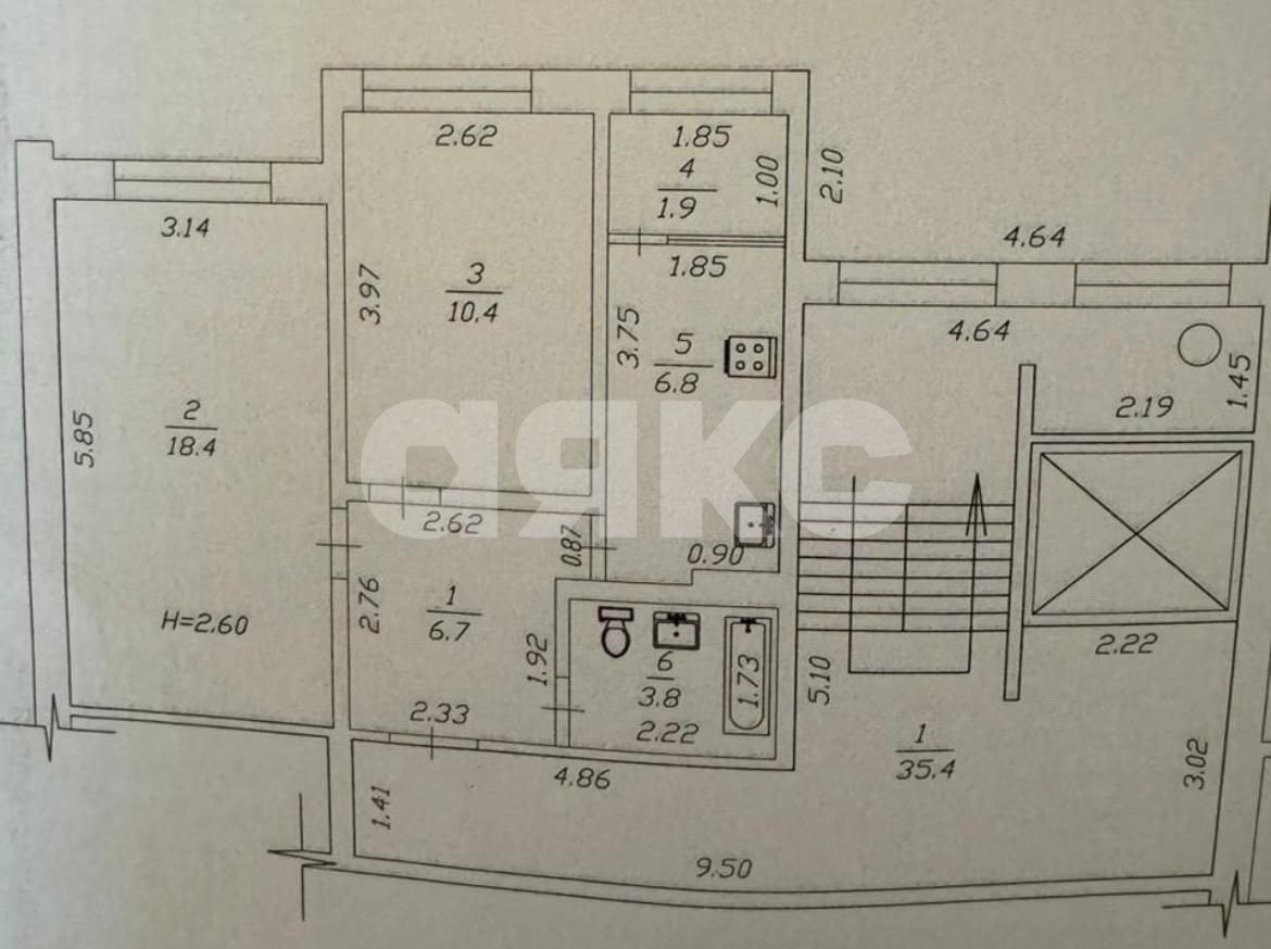 Фото №11: 2-комнатная квартира 48 м² - Анапа, 3А, ул. Ленина, 169