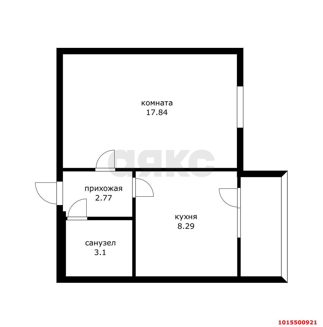 Фото №19: 1-комнатная квартира 35 м² - Краснодар, Краевая Клиническая Больница, ул. Черкасская, 53