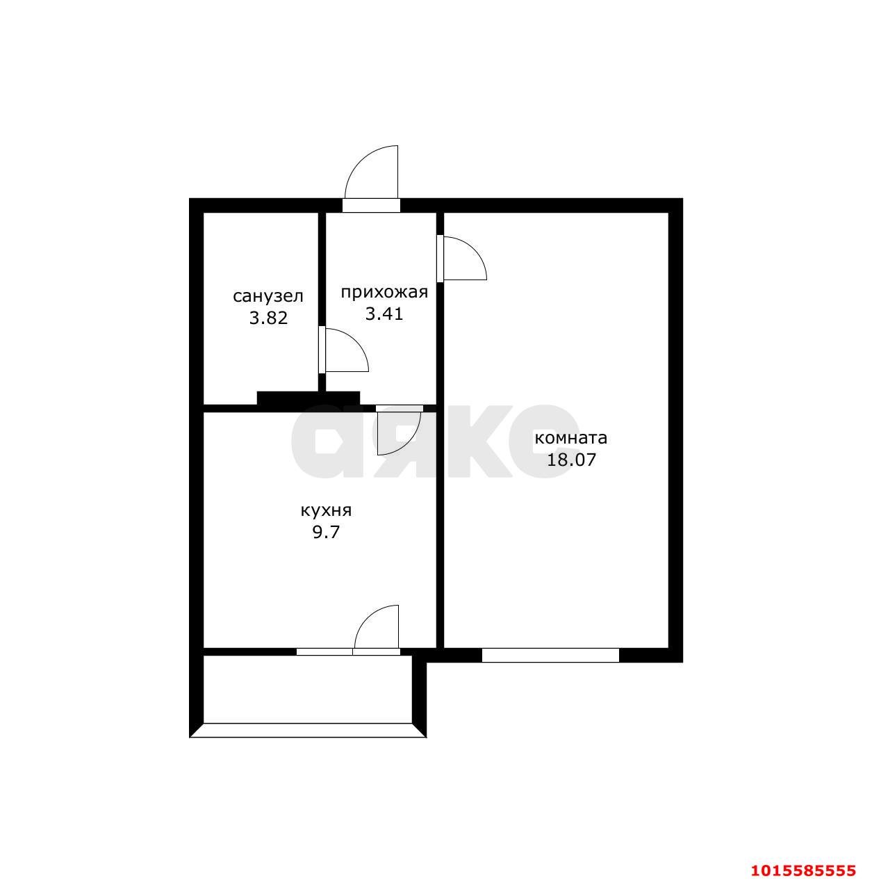 Фото №7: 1-комнатная квартира 35 м² - Краснодар, Гидростроителей, ул. Снесарева, 2