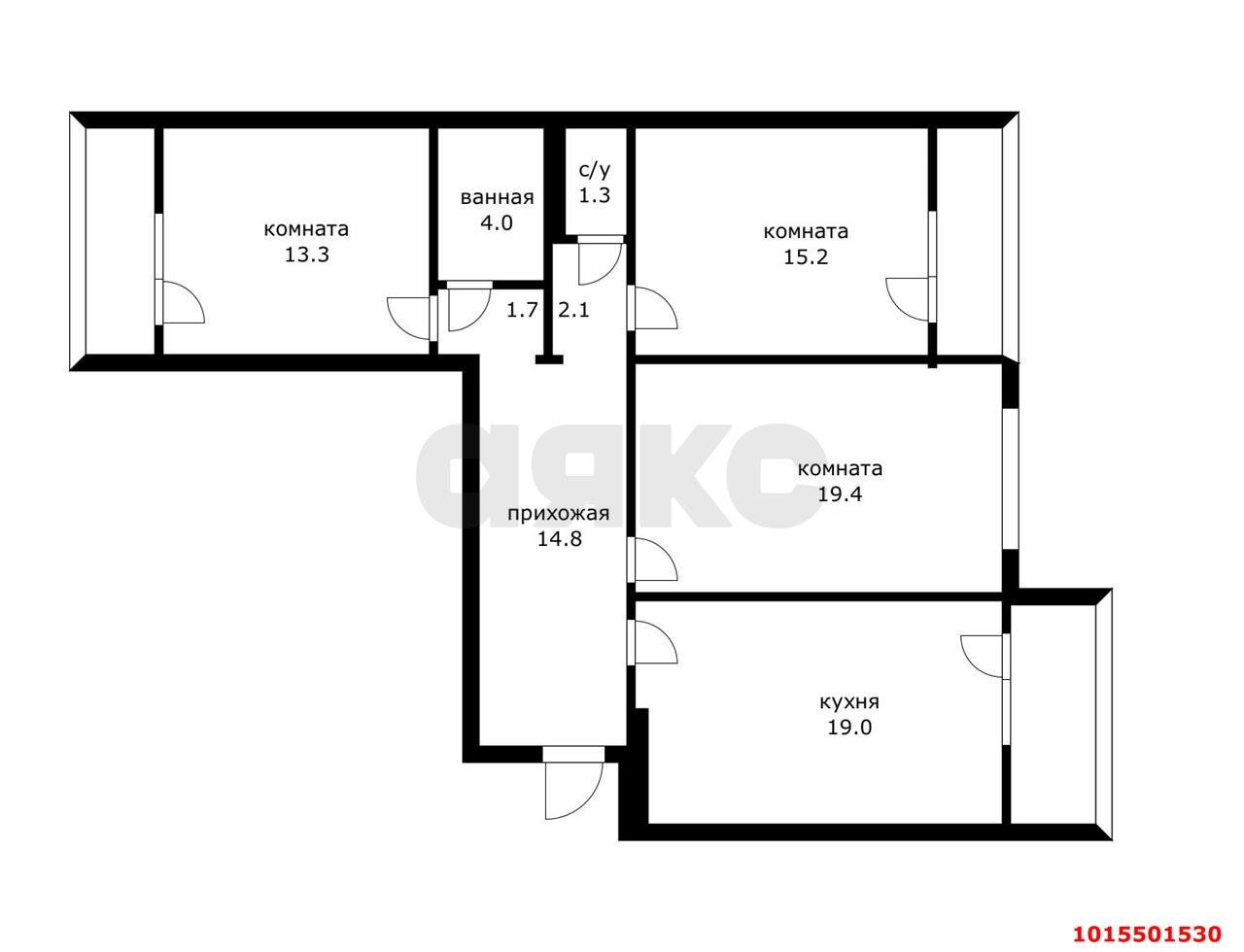 Фото №12: 3-комнатная квартира 102 м² - Краснодар, Фестивальный, ул. Гаражная, 79