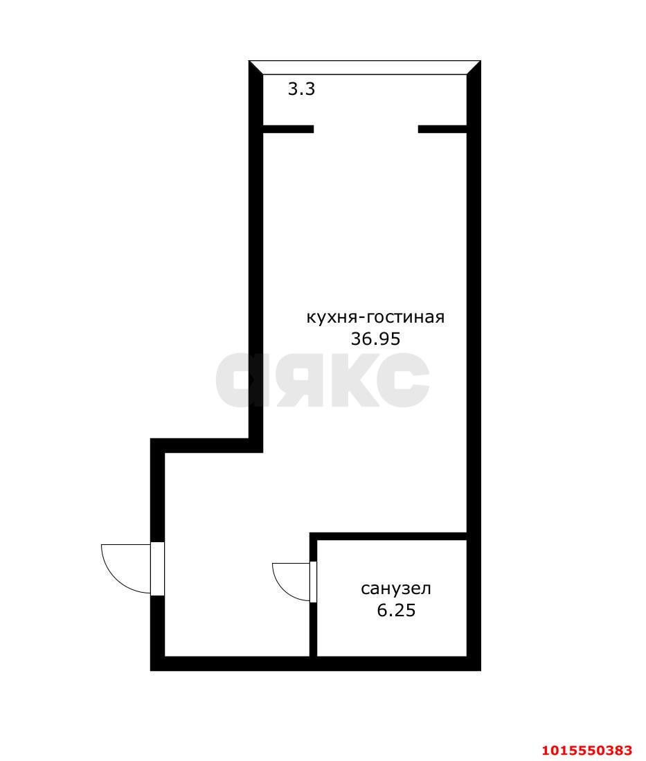 Фото №8: 1-комнатная квартира 46 м² - Краснодар, Музыкальный, ул. имени Мусоргского М.П., 6