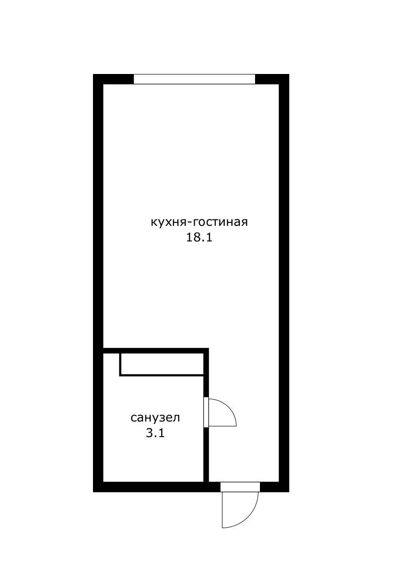 Фото №7: Студия 21 м² - Краснодар, Прикубанский внутригородской округ, мкр. Догма Парк, ул. Марины Цветаевой, 7к3