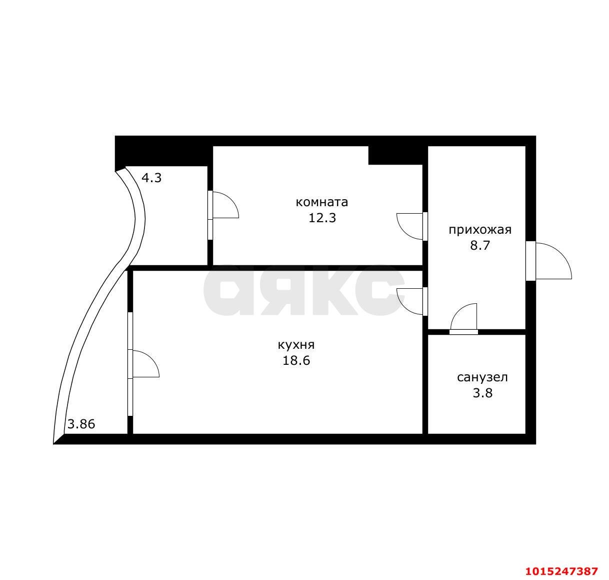 Фото №14: 1-комнатная квартира 49 м² - Краснодар, Гидростроителей, ул. имени В.Н. Мачуги, 82