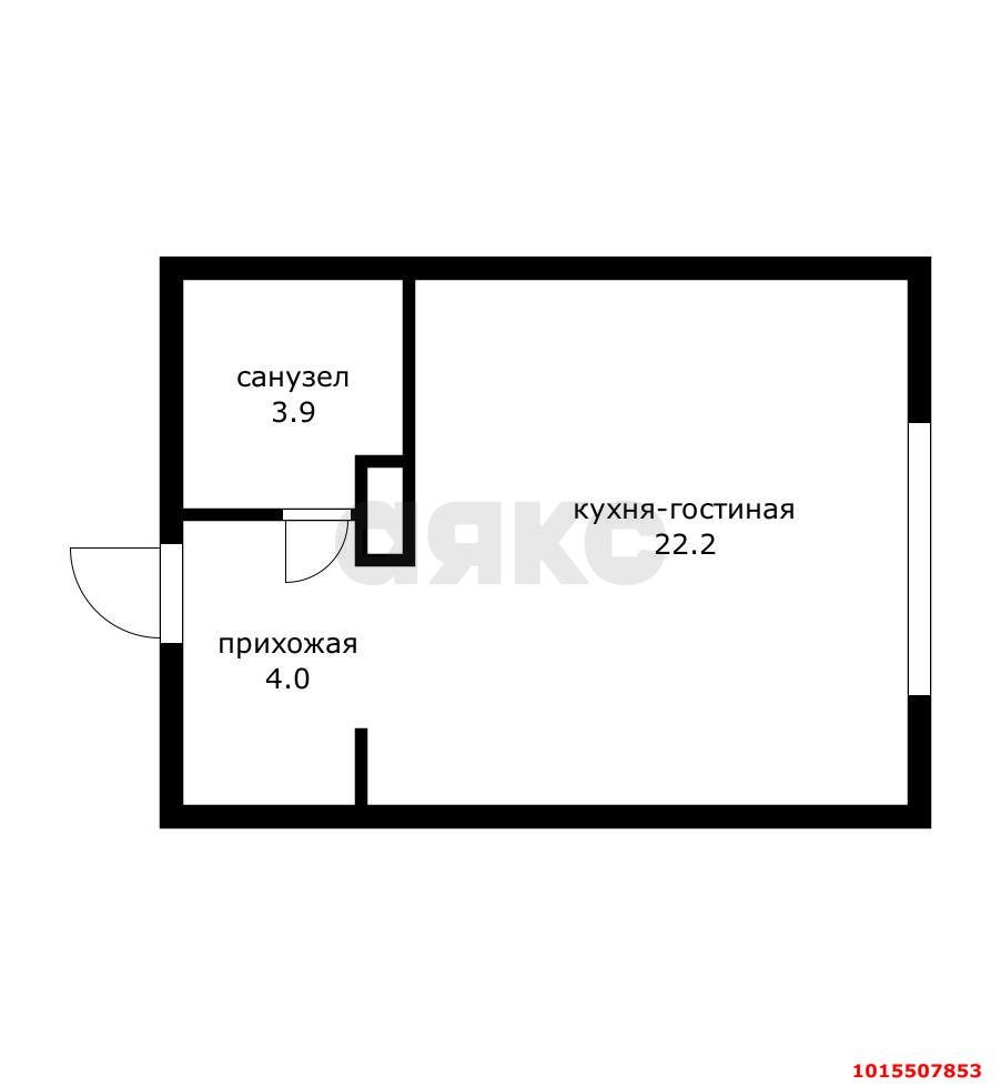 Фото №6: Студия 30 м² - Краснодар, жилой комплекс Самолёт-3, ул. Ивана Беличенко, 83