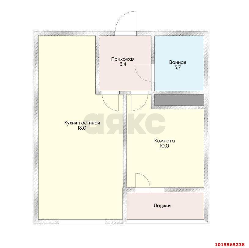 Фото №11: 1-комнатная квартира 35 м² - Краснодар, Славянский, ул. Заполярная, 37к1