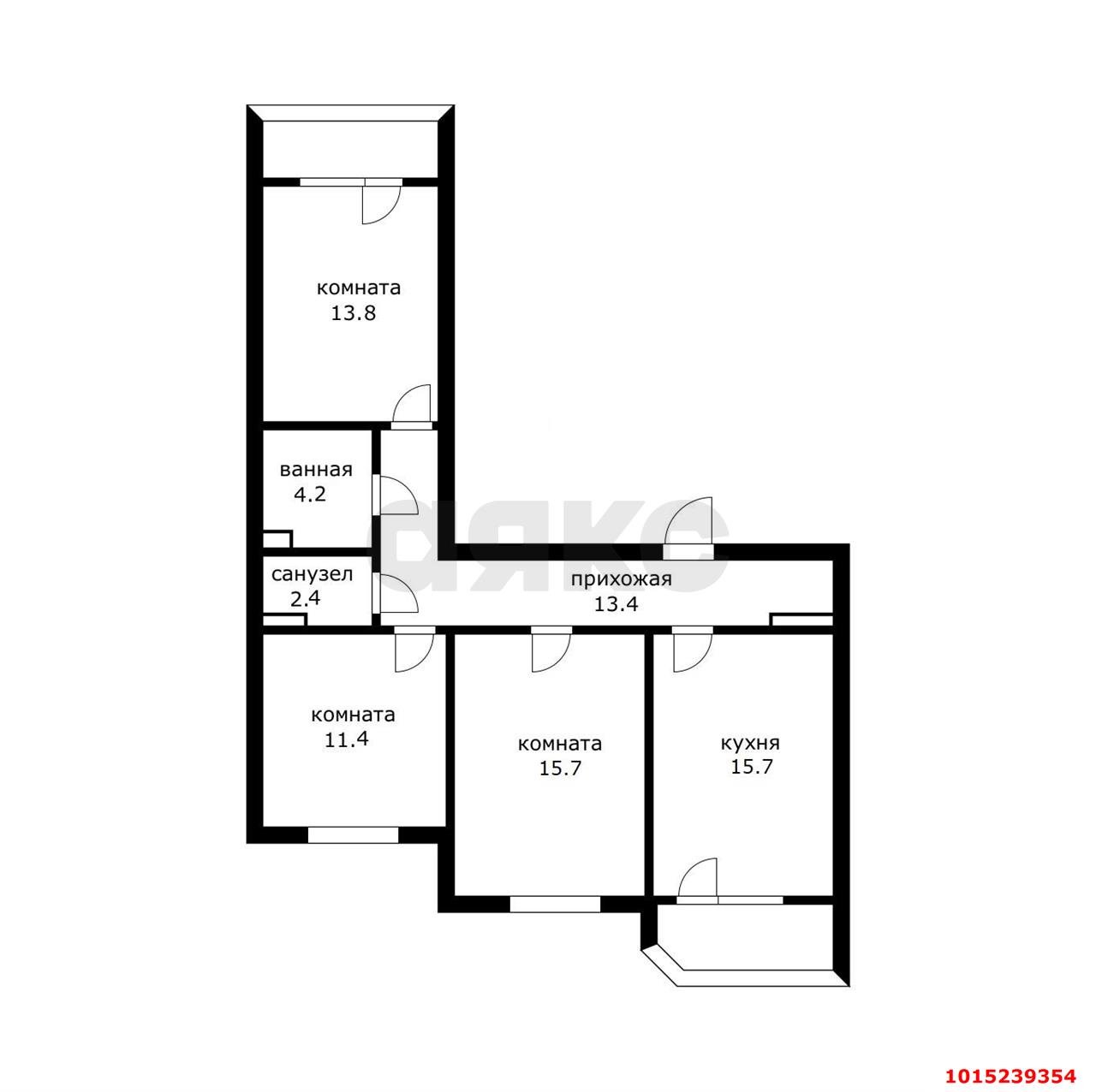 Фото №12: 3-комнатная квартира 80 м² - Краснодар, жилой комплекс Ural, ул. Уральская, 87/7