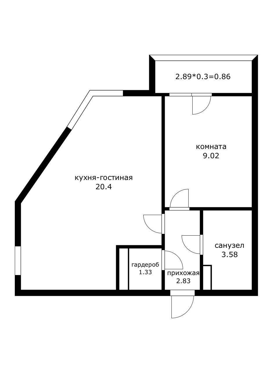 Фото №4: 1-комнатная квартира 41 м² - Краснодар, Прикубанский внутригородской округ, Завод Радиоизмерительных Приборов, мкр. Музыкальный, ул. Российская, 257/7