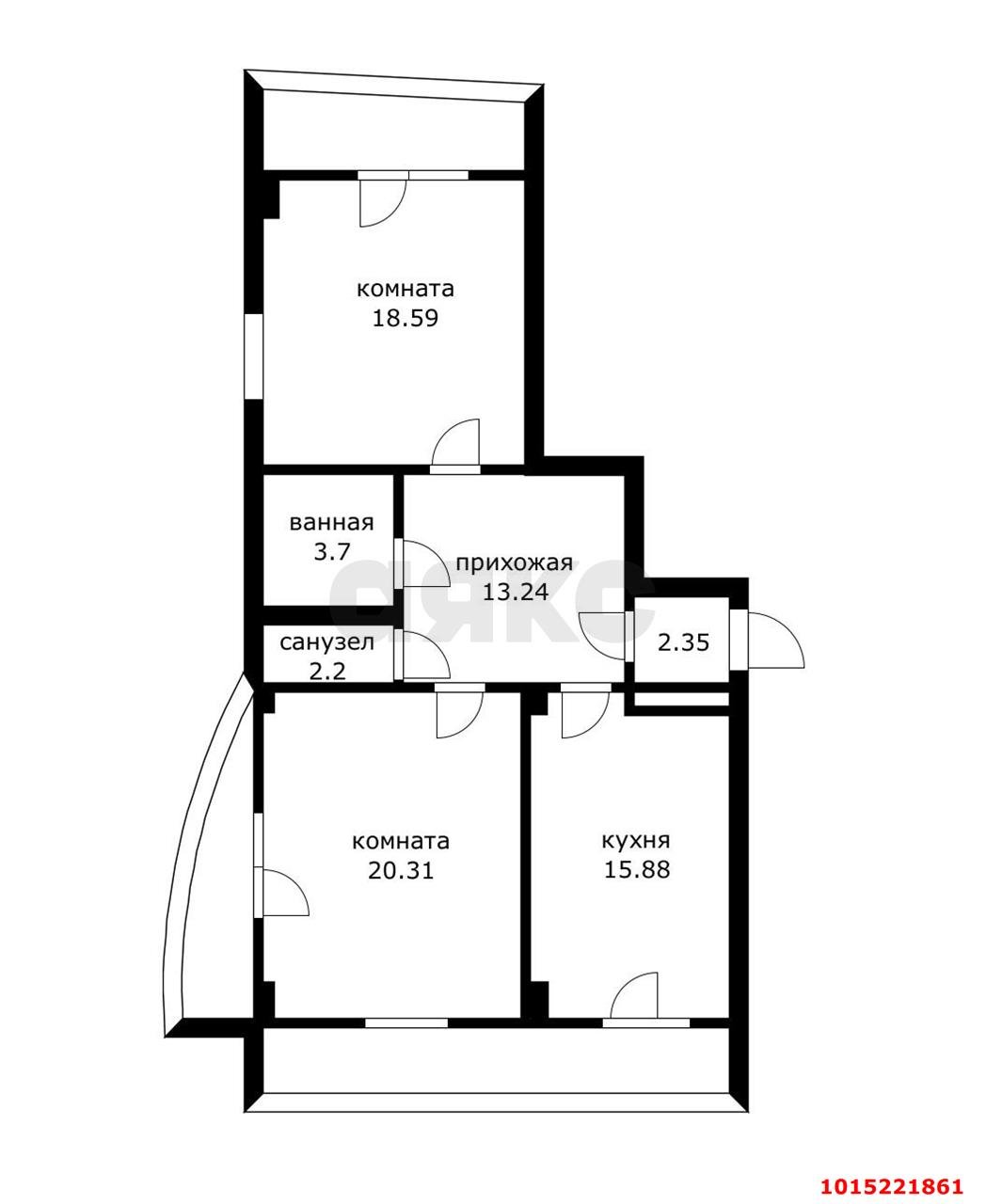 Фото №15: 2-комнатная квартира 74 м² - Краснодар, Западный внутригородской округ, мкр. Кожзавод, ул. Минская, 122/7