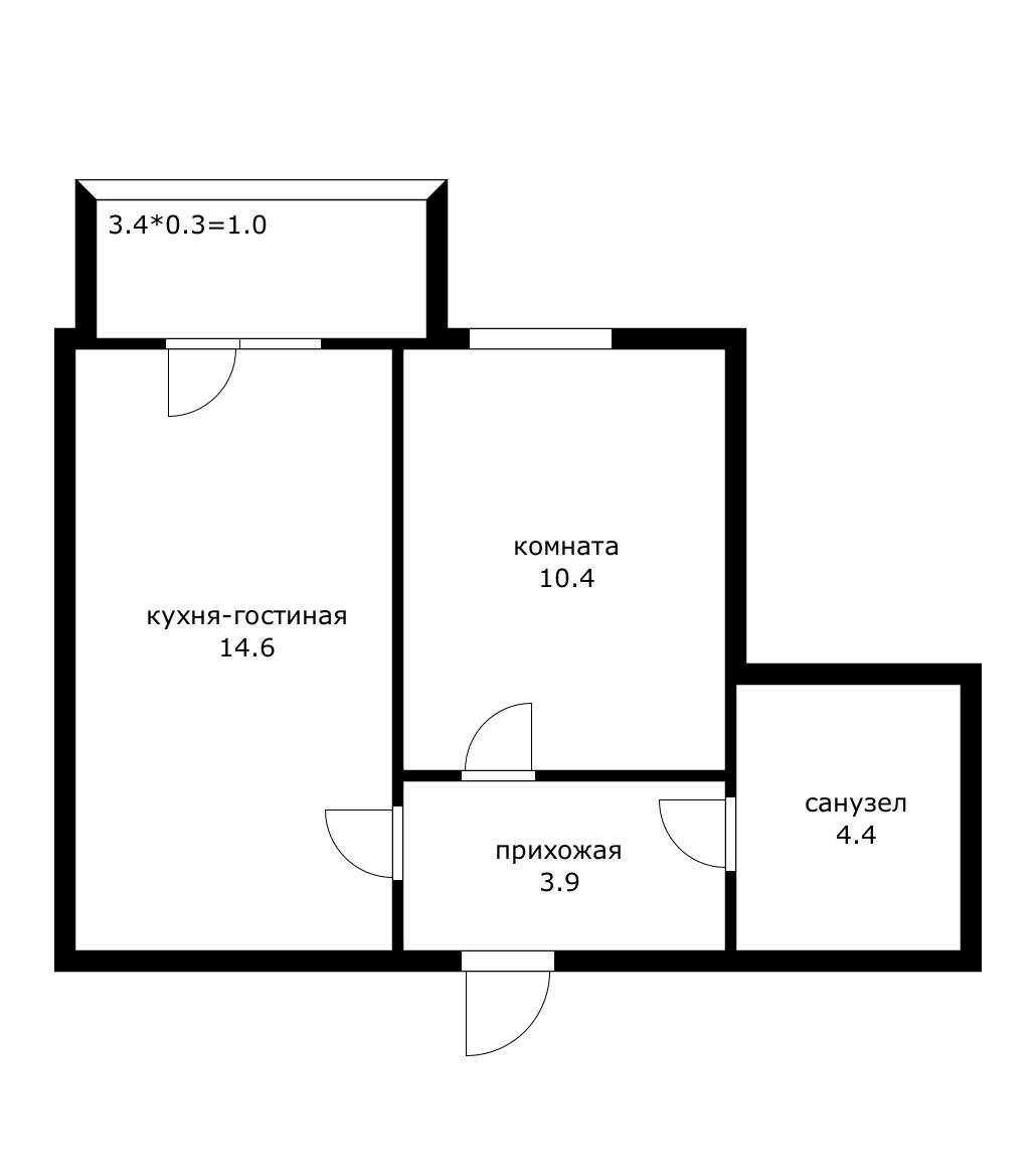 Фото №18: 1-комнатная квартира 37 м² - Новая Адыгея, мкр. жилой комплекс Дарград, ул. Тургеневское шоссе, 33/3к13