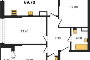 Фото №1: 3-комнатная квартира 69 м² - Краснодар, мкр. Догма Парк, ул. Марины Цветаевой, 36