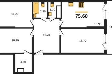 Фото №1: 3-комнатная квартира 75 м² - Краснодар, мкр. Догма Парк, ул. Марины Цветаевой, 36