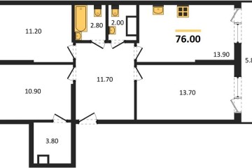 Фото №1: 3-комнатная квартира 76 м² - Краснодар, мкр. Догма Парк, ул. Марины Цветаевой, 36